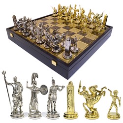 Элитные шахматы "Греческая Мифология" золото-серебро 475*475мм