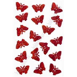 Пайетки "Бабочки" 34*22 мм*50 гр (SF-3071), красный