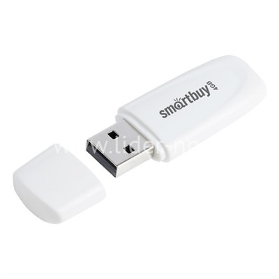 USB Flash 4GB SmartBuy Scout белый 2.0