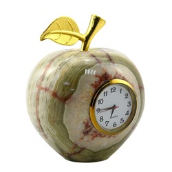 Часы из камня оникс "Яблоко" 70*70*95мм