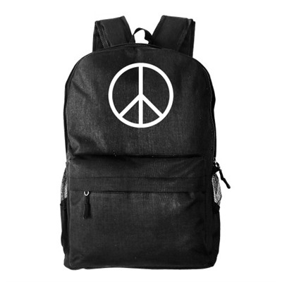 Рюкзак текстильный, молодежный "Символ Мира"