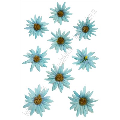 Головки цветов "Хризантема" 5 см (100 шт) SF-2090, голубой №3