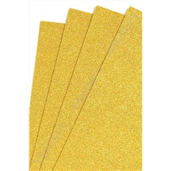 Фоамиран глиттерный 2 мм, 40*60 см Premium (10 листов) SF-3010, золото №013