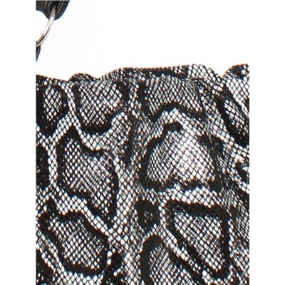 Сумка женская натуральная кожа ADEL-296 (отделка ИСК/КОЖА),  1 отд/плеч рем,  черный/серый  255623