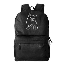 Рюкзак текстильный, молодежный "Fack Cats"