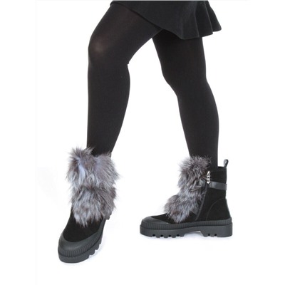 M20-5045 Ботинки зимние женские (натуральная замша, натуральный мех) размер 38