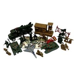 Набор Военной техники 4шт (самолет,2 танка, воен. техника) + аксессуары 22*19см / пакет 0055-S110