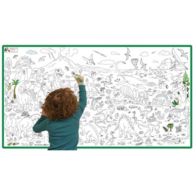 "Планета Динозавров" плакат-раскраска для детей 6-10 лет