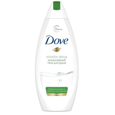 DOVE Крем-гель д/душа Детокс-уход Мицеллярный 250ml АКЦИЯ! СКИДКА 5%