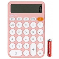 Калькулятор 12 разрядов EM124PINK розовый (1801400) Deli