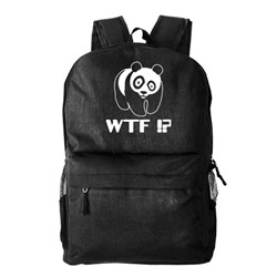 Рюкзак текстильный, молодежный "WTF? (панда)"
