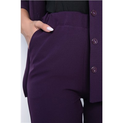 Костюм фиолетового цвета с жакетом и брюками