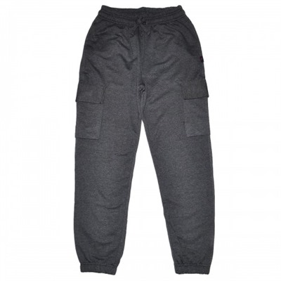 Брюки-джоггеры мужские с накладными карманами "Fazo-R" (темно-серый меланж)