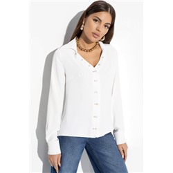 Блузка с длинным рукавом белого цвета
