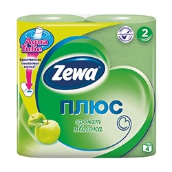 Туалетная бумага  ZEWA 2 слоя  4шт. яблоко АКЦИЯ! СКИДКА 20%
