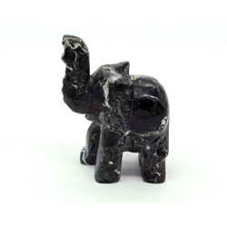 Слон чёрный мрамор №4 (80*50*105мм)