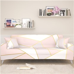 Чехол для дивана Розовый геометрический рисунок