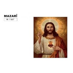 Алмазная мозаика по номерам с мольбертом 21х25 см "Икона" Частичная выкладка M-11857 Mazari