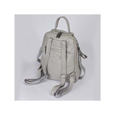 Рюкзак жен натуральная кожа RM-8168,  1 отд,  3внеш,  2внут/карм,  серый 239632