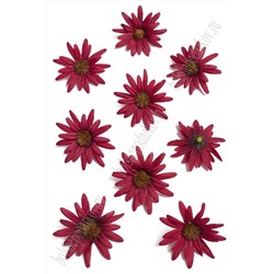 Головки цветов "Хризантема" 5 см (100 шт) SF-2090, бордовый №10