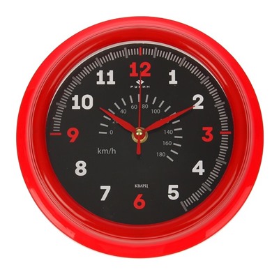 Часы настенные "Спидометр", "Рубин", 21х21 см