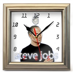 Часы настенные "Steve-Jobs" (4), Цвет рамки может быть другим.