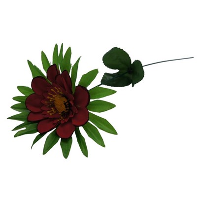 Цветок искусственный Пион 39см красный с черным кантом YL-5 (выпис.по 20шт)