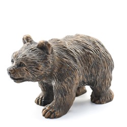 Скульптура из кальцита "Медведь бурый" 110*60*75мм.