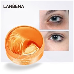 SALE 10% Lanbena Гидрогелевые патчи для области вокруг глаз с витамином С и гидролизованным коллагеном ,60 шт (30 пар).​