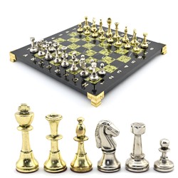 Шахматы подарочные с металлическими фигурами "Стаунтон", 250*250мм