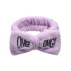 Повязка на голову для умывания OMG (фиолетовая)
