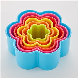 Набор пластиковых форм для печенья 6 размеров "Цветок" АК-623Р/6