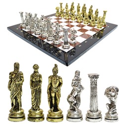 Шахматы подарочные с металлическими фигурами "Атлас", 400*400мм