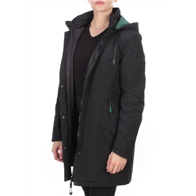 22-915 BLACK Куртка демисезонная женская (100 гр. синтепон) PLOOEPLOO размер 48 - российский