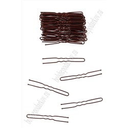 Шпильки для волос 6 см (50 шт) SF-7411, коричневый