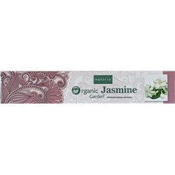 ORGANIC Garden JASMINE Premium Masala Incense, Nandita (ОРГАНИК Гарден ЖАСМИН премиум благовония палочки, Нандита), 15 г.