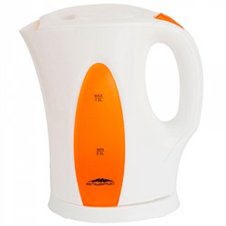 Чайник электрический 2200 Вт, 1 л ЭЛЬБРУС-3 белый с оранжевым