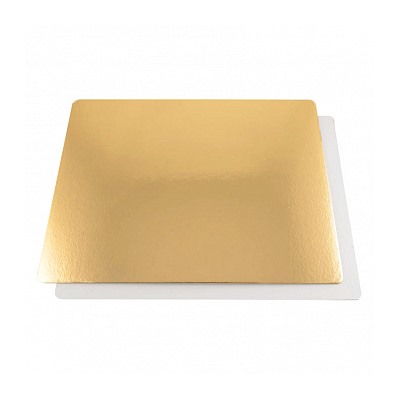 Подложка для торта прямоугольная 30*40 см 0,8 мм (двухсторонняя золото/белая)
