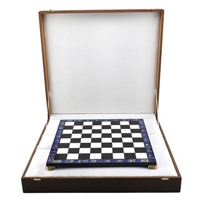 Шахматы подарочные с лазуритом "Викинги" 375*375мм