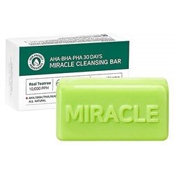 Мыло с кислотами для проблемной кожи Some By Mi  AHA-BHA-PHA 30 days miracle cleansing bar, 100г