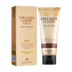 Маска-пленка для лица 3W Clinic Collagen and Luxury Gold peel off pack 100 gr
