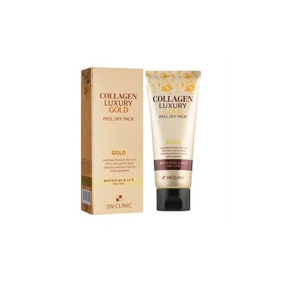Маска-пленка для лица 3W Clinic Collagen and Luxury Gold peel off pack 100 gr