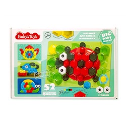Мозаика для самых маленьких «Божья коровка» 5 цветов (52 элемента) Baby Toys