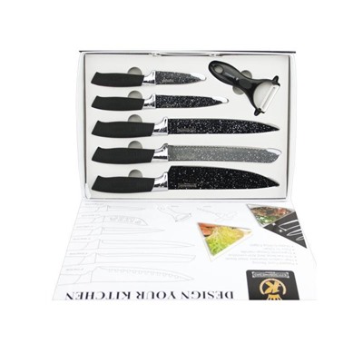 Набор кухонных ножей из 6 предметов с овощечисткой 812377