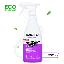 Чистящее средство уборки в ванной и туалете WONDER LAB, эко, средство для сантехники без хлора и резкого запаха, 550 мл