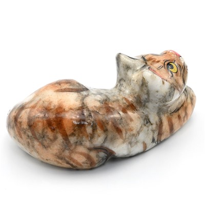 Скульптура из кальцита "Кошка" 105*60*40мм