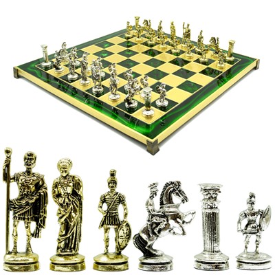 Шахматы с металлическими фигурами "Римляне" 385*385мм.