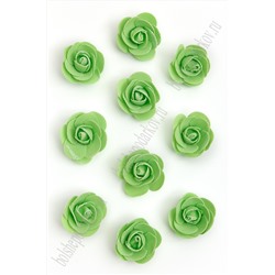 Головки цветов "Роза" с блестками 5,5 см (50 шт) SF-3002, салатовый