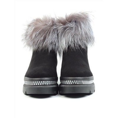 M20-5041 Ботинки зимние женские (натуральная замша, натуральный мех) размер 37
