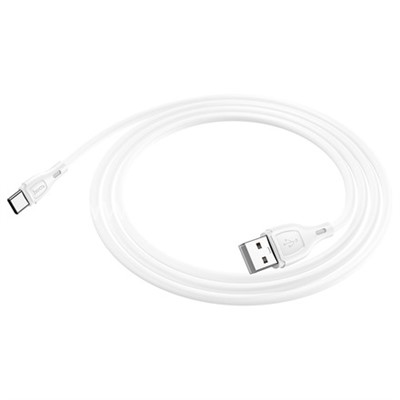 USB кабель для USB Type-C 1.0м HOCO X61 силиконовый (белый) 3.0A